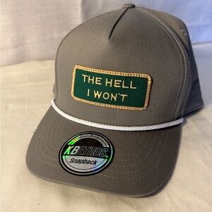 KBETHOS “The Hell I Won’t” Snapback Hat Gray New